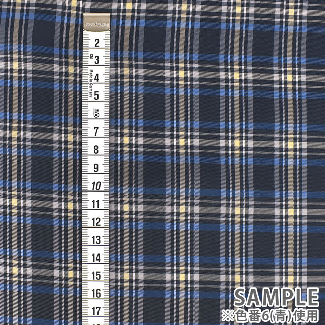 裏地 ミラクルチェック(8010) 6.ブルー×グレー 09Cx49_