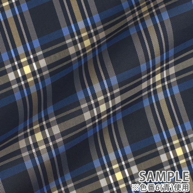 裏地 ミラクルチェック(8010) 6.ブルー×グレー 09Cx49_