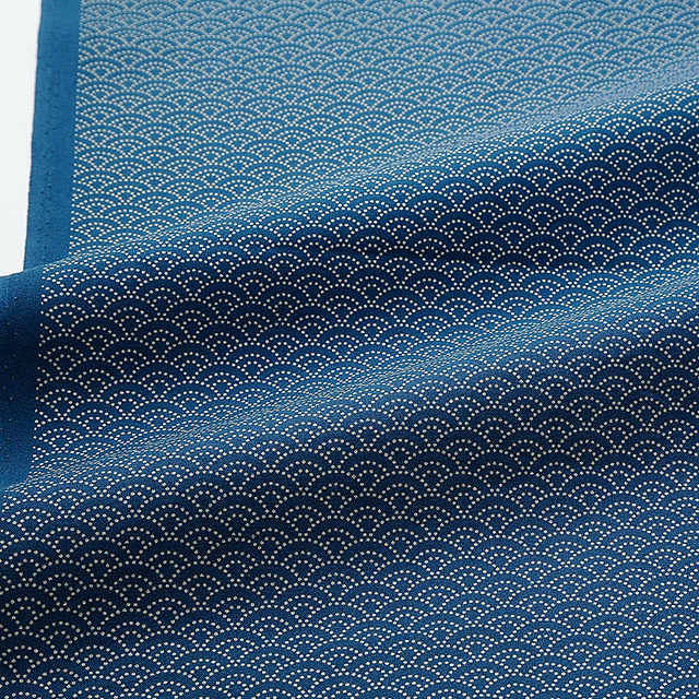 生地 和柄シーチング 青海波(88222) 3-11.青 09Ag17_