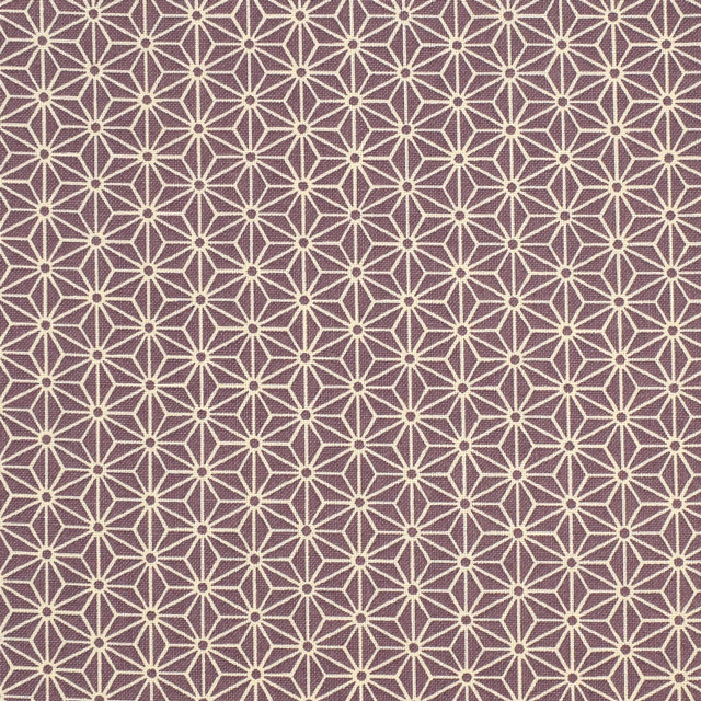 生地 和柄シーチング 麻の葉(88222) 2-2.紫 09Ag17_