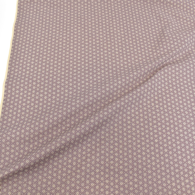 生地 和柄シーチング 麻の葉(88222) 2-2.紫 09Ag17_