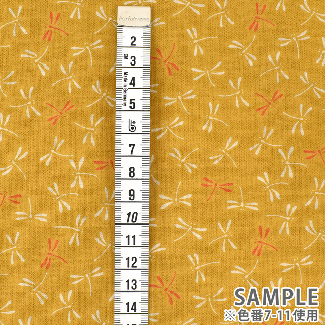 生地 和柄シーチング とんぼ(88222) 7-1.からし 09Ag17_