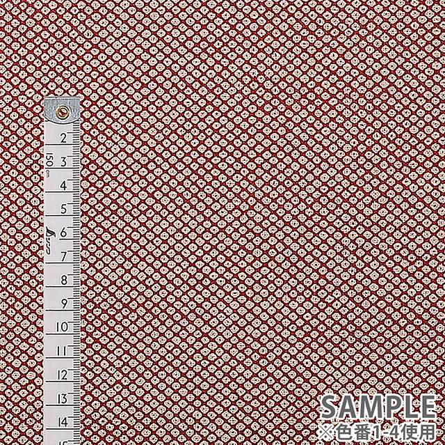 生地 和調プリント鹿の子/シーチング(88225) 1-2.茶 09Ag17_