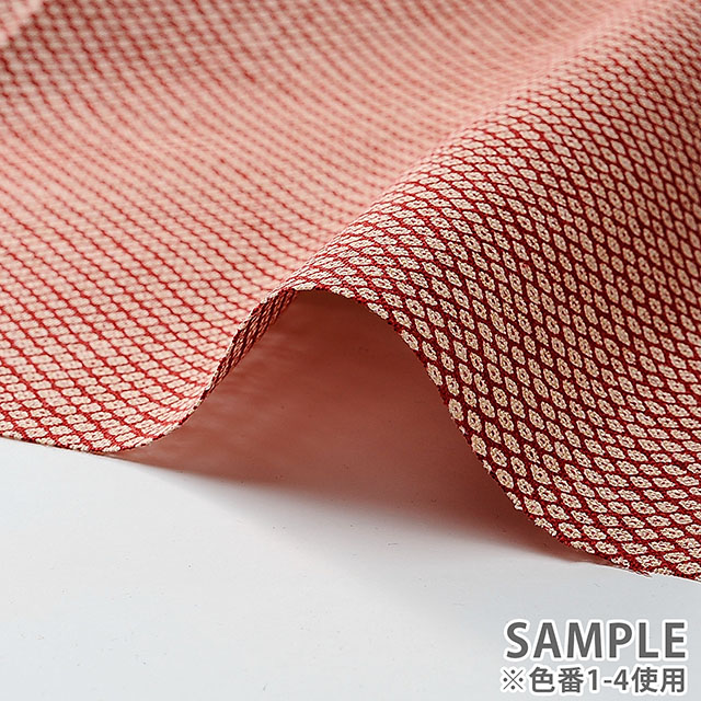 生地 和調プリント鹿の子/シーチング(88225) 1-2.茶 09Ag17_