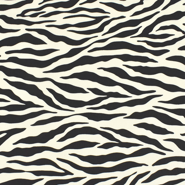 生地 ツイルプリント ゼブラ柄(88306Z) 2-1.白×黒 09Bk23_