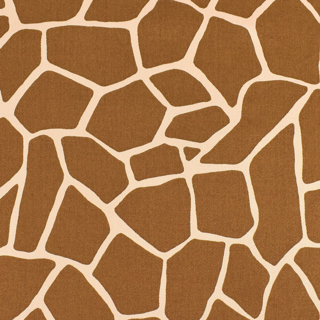 生地 ツイルプリント キリン柄(88306Z) 3-1.ベージュ×茶 09Bk23_