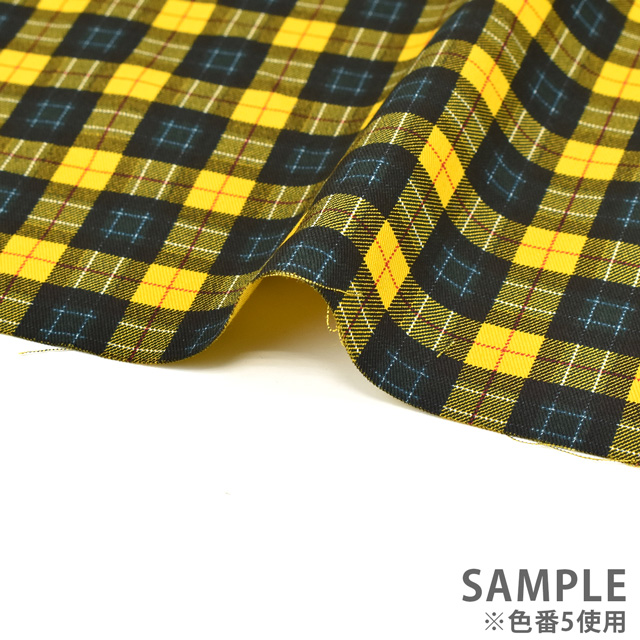 生地 ツイルプリント チェック(88320) 1-18.グレー×ライラック 09Bk22_