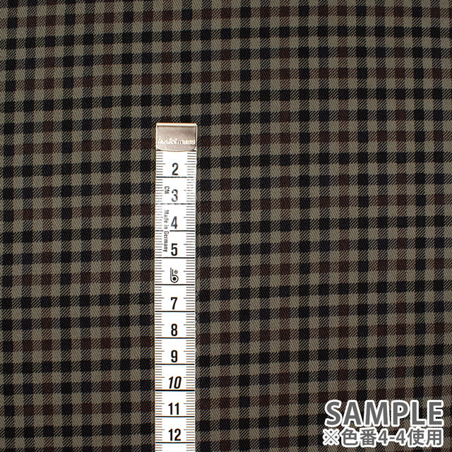 生地 ツイルプリント ギンガムチェック柄(88320) 4-7.アイボリー×ブルー 09Bk22_