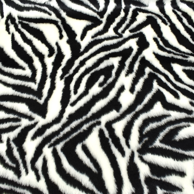 生地 アニマルボア/ゼブラ柄(9039) 2011.白/黒 10Bn99_