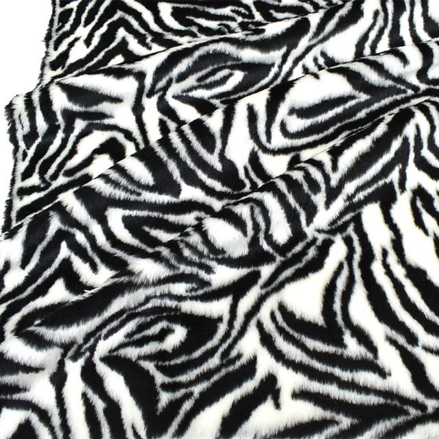 生地 アニマルボア/ゼブラ柄(9039) 2011.白/黒 10Bn99_