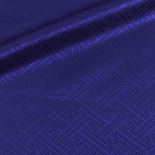 生地 ポリエステルジャガード サヤ型(934) 9.花紺 09Bh18_