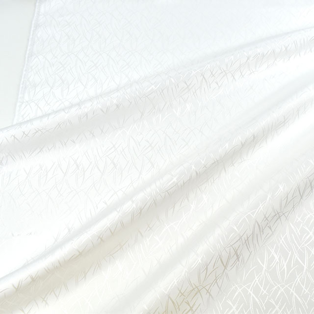 生地 ポリエステルジャガード 松葉型(935) 1.白 09Bh18_