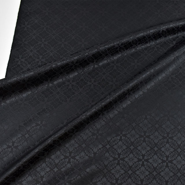 生地 ポリエステルジャガード 葵型(936) 2.黒 09Ag17_