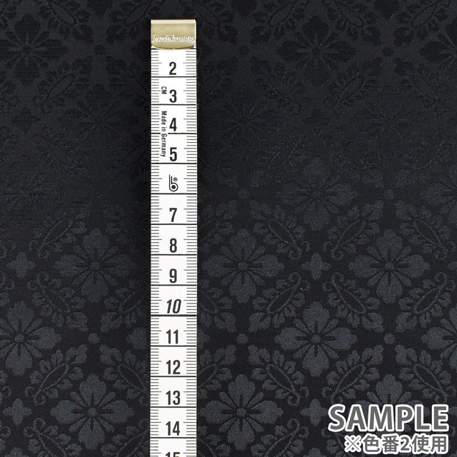 生地 ポリエステルジャガード 葵型(936) 2.黒 09Ag17_