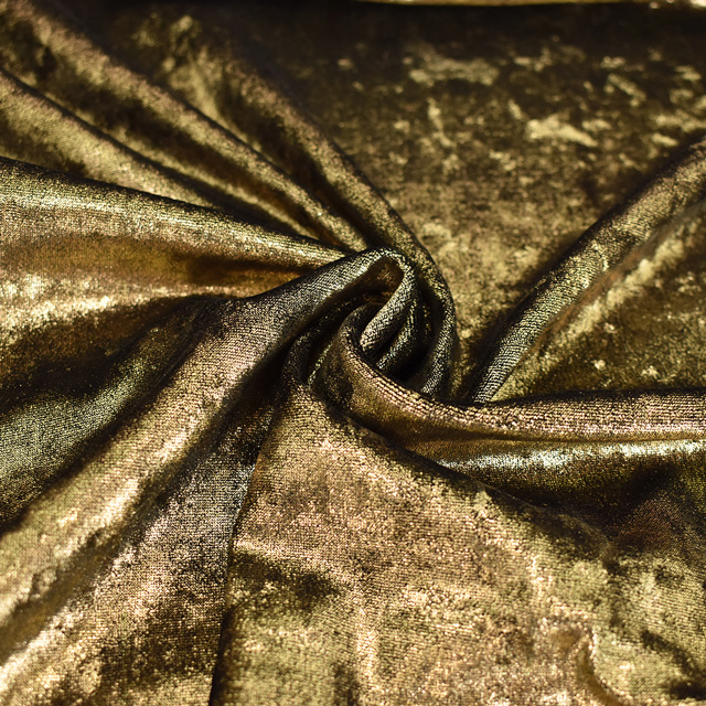 生地 2WAYメタリックベロア(947) 13.ブラック×ゴールド 10Bm18_