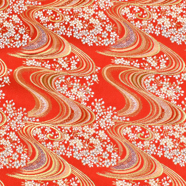 金襴生地 あすか胴入 流線桜(1215-9637) 赤 09Bh18_