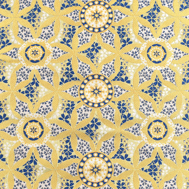 金襴生地 寿三丁2号 満開桜(97-2235-2) 青系 09Bh18_