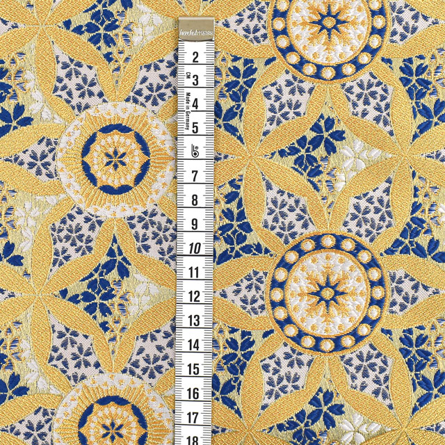 金襴生地 寿三丁2号 満開桜(97-2235-2) 青系 09Bh18_