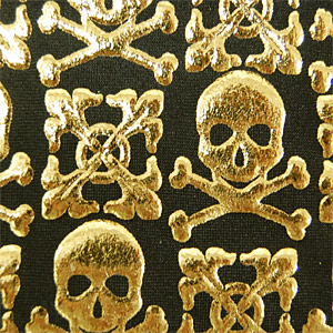 生地 2WAYスタッズ(975) 22.黒地/ゴールドドクロ箔 10Bl17_