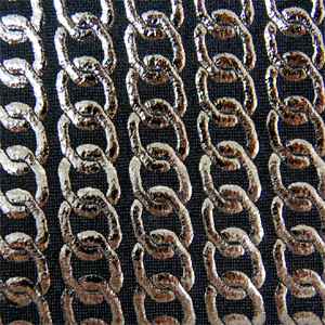 生地 2WAYスタッズ(975) 31.黒地/ガンメタチェーン箔 10Bl17_