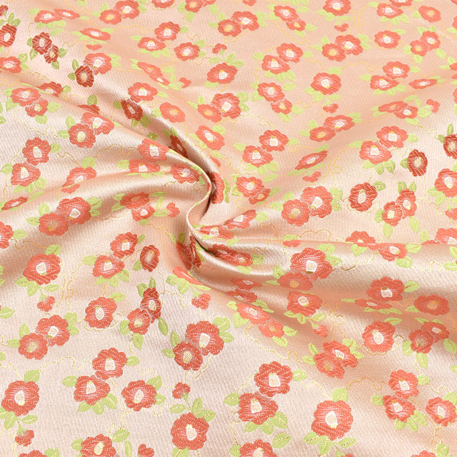 金襴生地 洛レイ胴入 つばき(98-10737) ピンク 09Bh18_