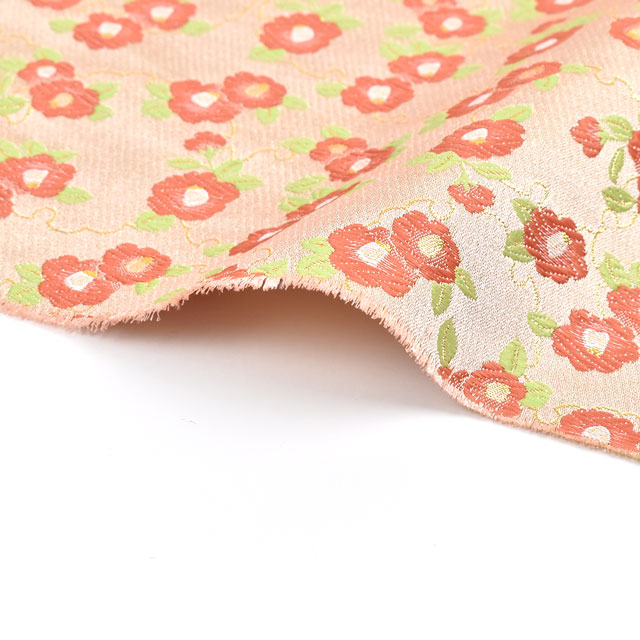 金襴生地 洛レイ胴入 つばき(98-10737) ピンク 09Bh18_