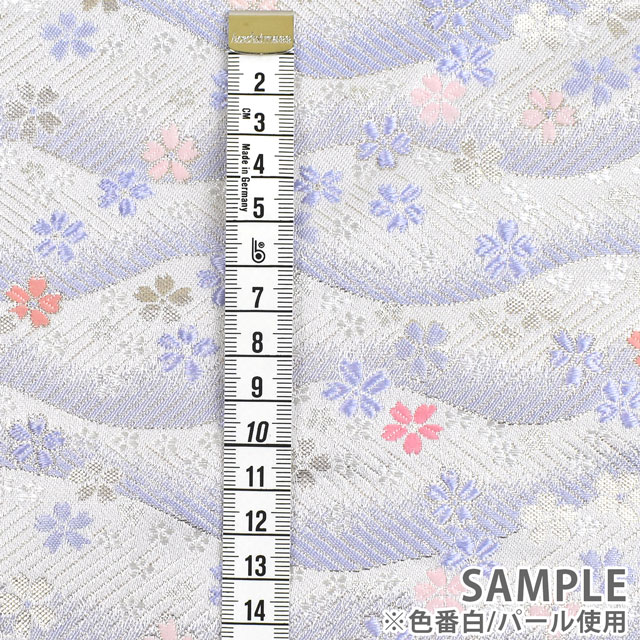 金襴生地 洛レイ胴入 桜(9842-K) 白パール 09Bh18_