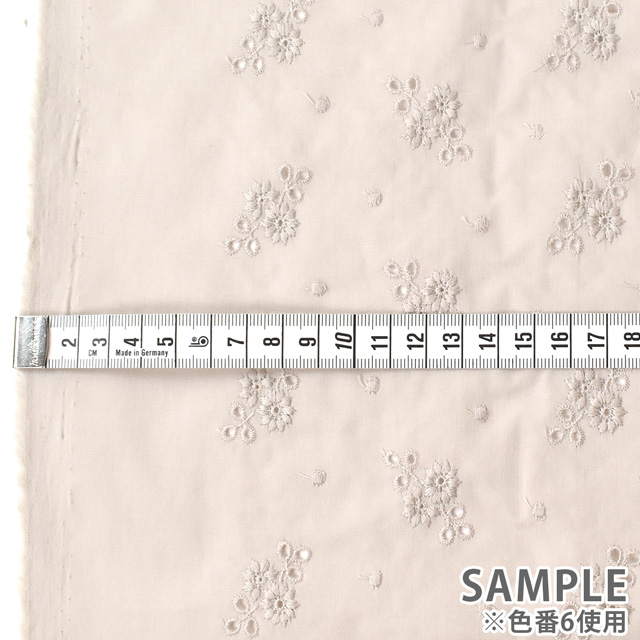 生地 綿レース 小花柄(9842009) 8.モカ 10Ac04_