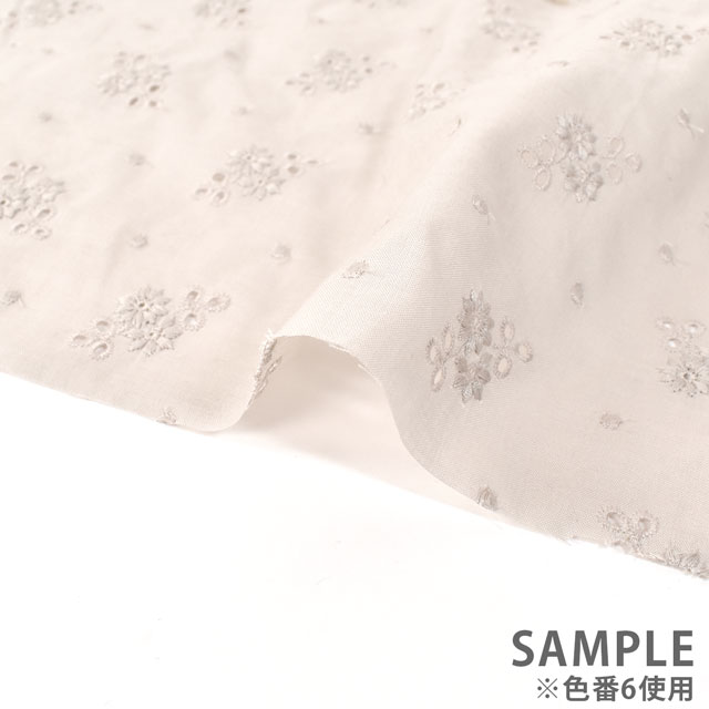 生地 綿レース 小花柄(9842009) 8.モカ 10Ac04_