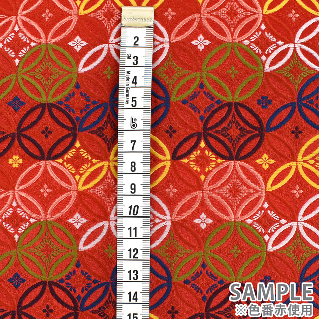 金襴生地 琳派名物裂 七宝(111-9954) 緑 09Bh18_