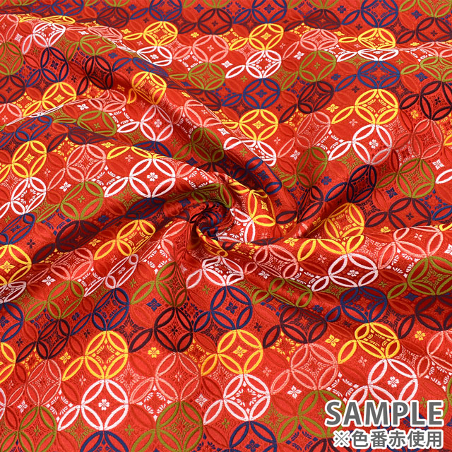 金襴生地 琳派名物裂 七宝(111-9954) 緑 09Bh18_