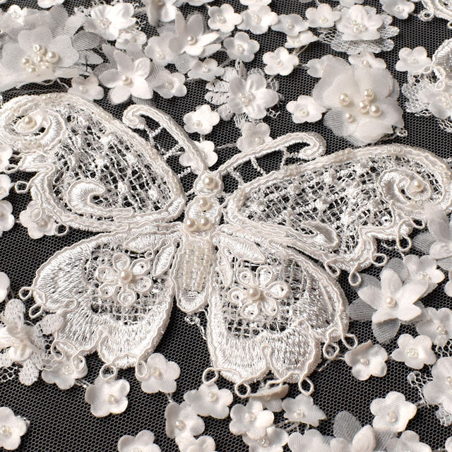 生地 プリンセスレース(A10201-2BF-NT52) IVORY.アイボリー 10Bn99_