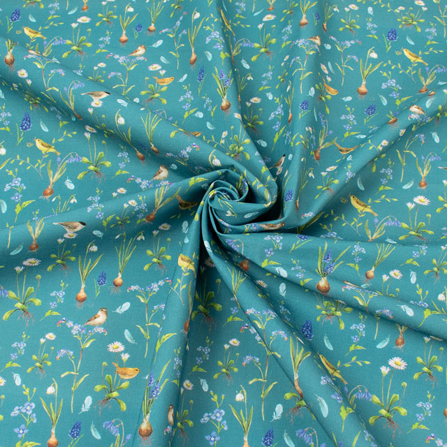 生地 acufactum-アクファクトゥム- 春の花(ACU3523) 803.ターコイズ 09Ac04_