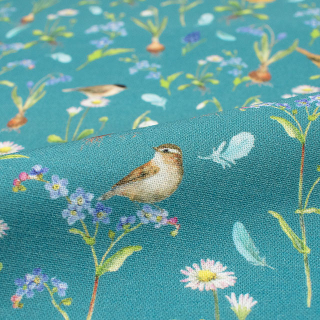生地 acufactum-アクファクトゥム- 春の花(ACU3523) 803.ターコイズ 09Ac04_