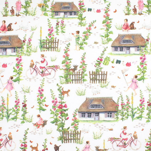 生地 acufactum-アクファクトゥム- サマービレッジ（ACU3523） 804.白 09Ac04_