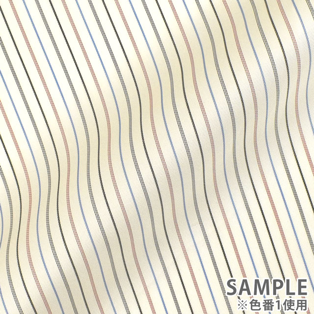 裏地 先染めストライプ(AK5100) 2.グレー×黒・エンジ・青 09Cx50_