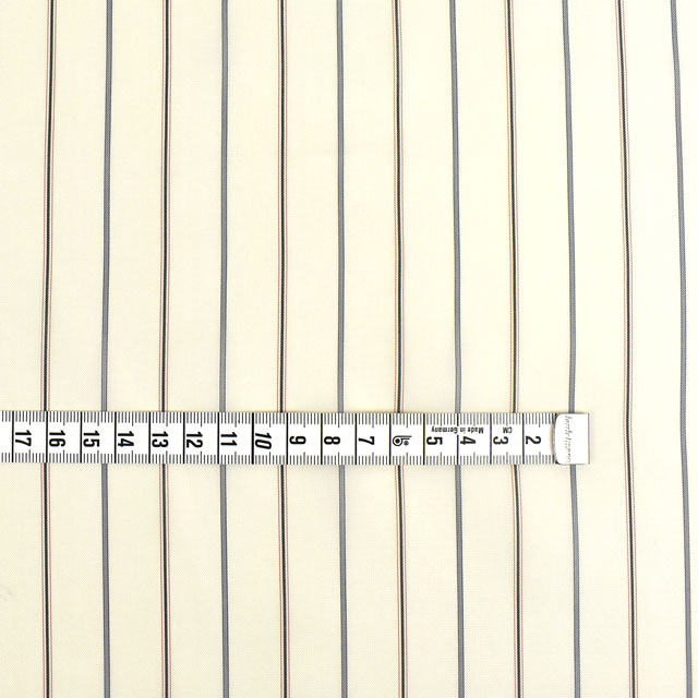 裏地 先染めストライプ(AK5100) 7.アイボリー×赤・黒・グレー 09Cx50_