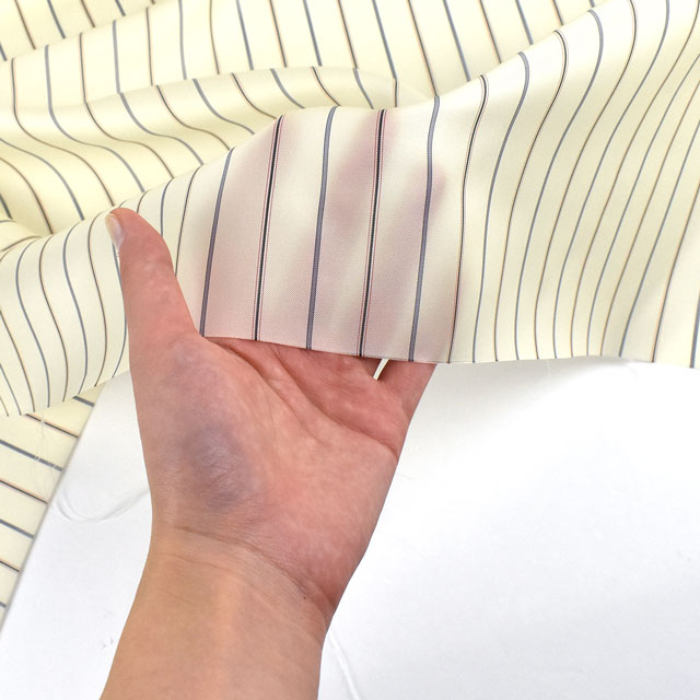 裏地 先染めストライプ(AK5100) 7.アイボリー×赤・黒・グレー 09Cx50_