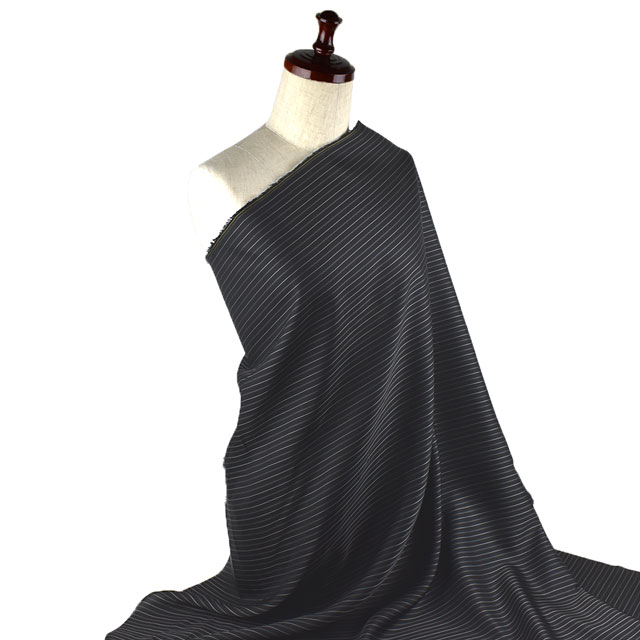 裏地 先染めストライプ(AK5100) 31.黒×白 09Cx50_