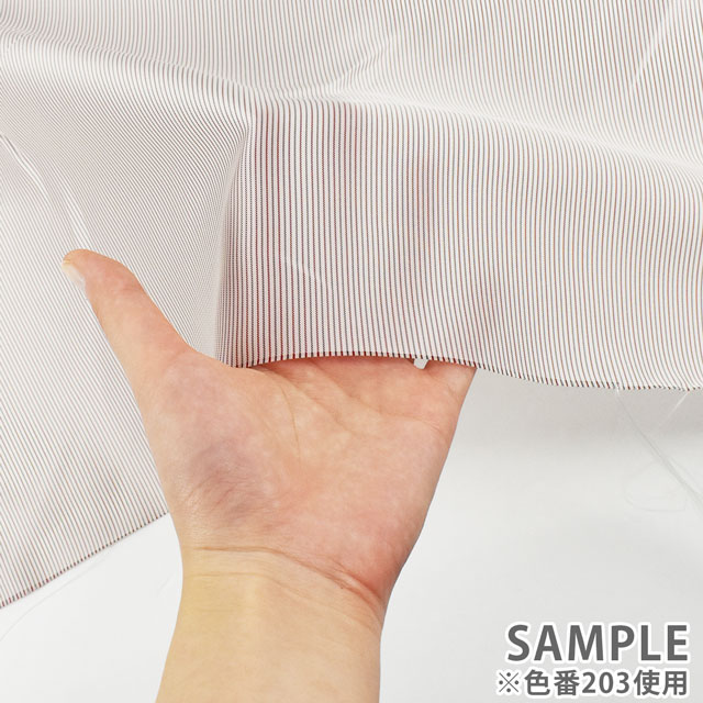 裏地 先染めストライプ(AK5100) 203.白×グレー・エンジ 09Cx50_
