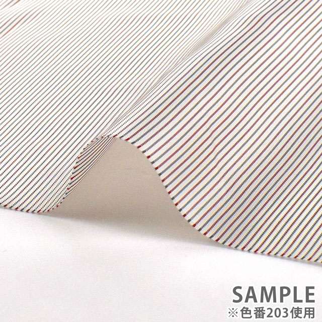 裏地 先染めストライプ(AK5100) 203.白×グレー・エンジ 09Cx50_