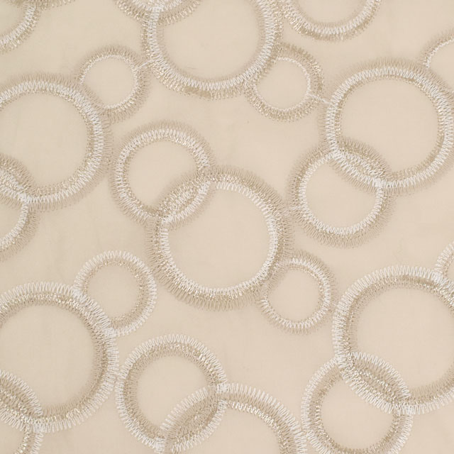 生地 綿ローンマルチレース サークル(AL563) 4080.ベージュ 10Ac04_