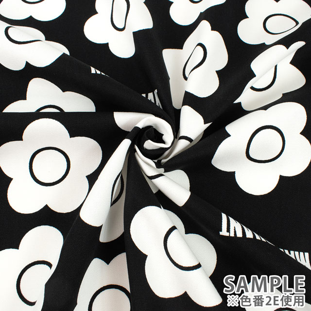 生地 MARY QUANT-マリー・クヮント- フラワー/オックス(AP1020S) 2E.黒 09Ac04_