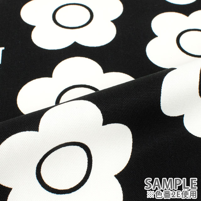 生地 MARY QUANT-マリー・クヮント- フラワー/オックス(AP1020S) 2E.黒 09Ac04_