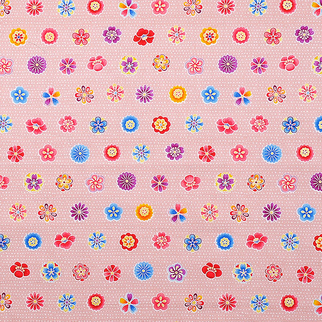 生地 ワガラパールプリント 和菓子/サザンクロス(AP11406) 1B.ピンク 99Zz99_