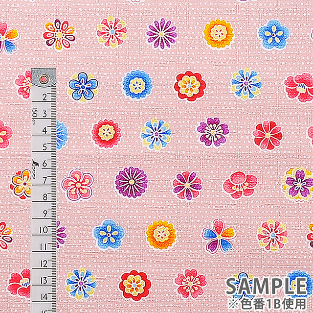 生地 ワガラパールプリント 和菓子/サザンクロス(AP11406) 1B.ピンク 99Zz99_