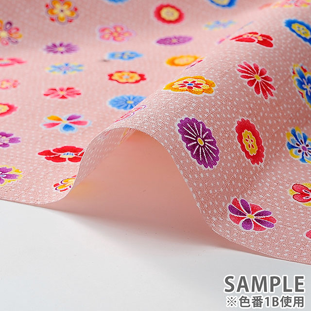 生地 ワガラパールプリント 和菓子/サザンクロス(AP11406) 1B.ピンク 99Zz99_