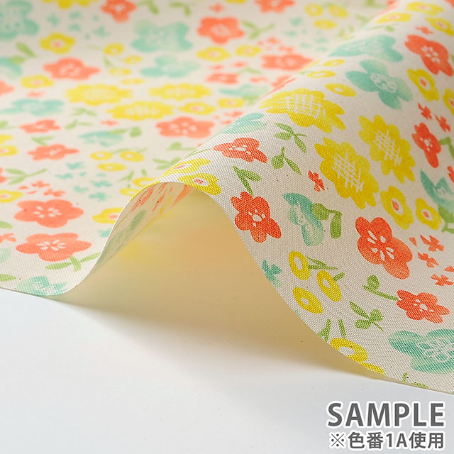 生地 ピグミーワールド 花柄/シーチング(AP11704) 1B.ピンク 99Zz99_