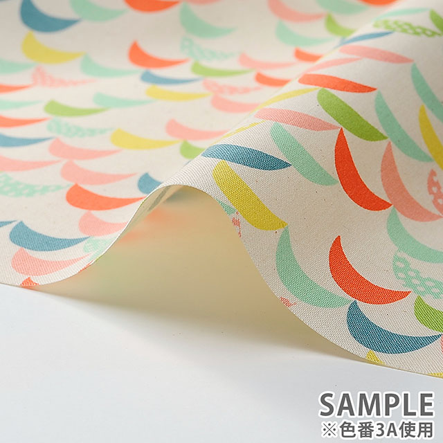 生地 ピグミーワールド カラフル波柄/シーチング(AP11704) 3E.グレー 99Zz99_