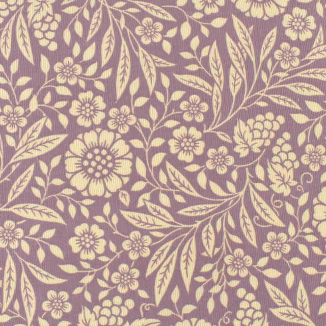 生地 21W コーデュロイプリント 花柄(AP25403) 1C.ラベンダー 09Bl24_
